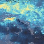 ESA enseñó una imagen donde se muestra la baja de contaminación en Europa.