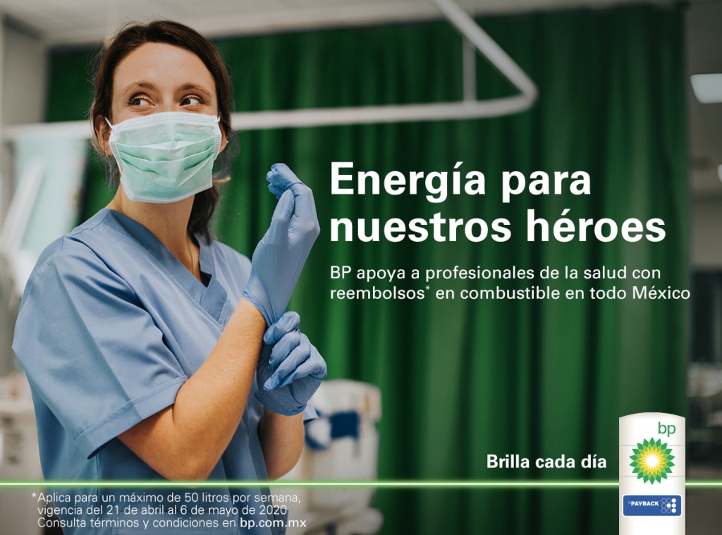 BP lanza campaña para apoyar al sector salud que lucha contra el coronavirus.