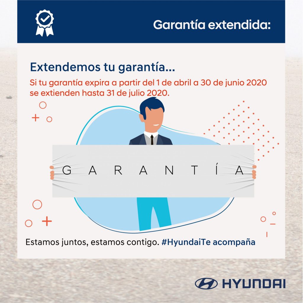 Hyundai extiende garantía por COVID-19.