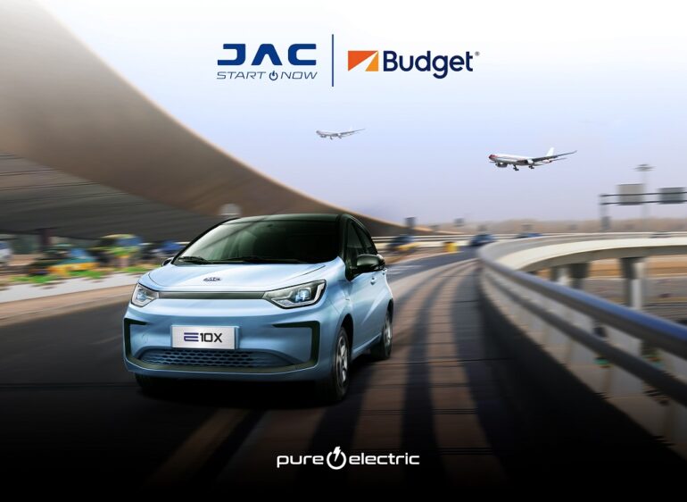 JAC y Budget Rent-A-Car renta de vehículos eléctricos