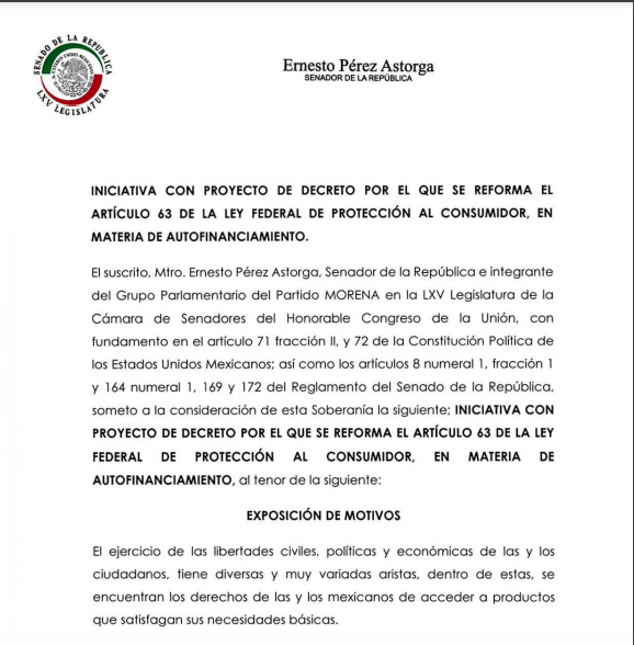 Propone senador que autofinanciamiento llegue a vehículos seminuevos