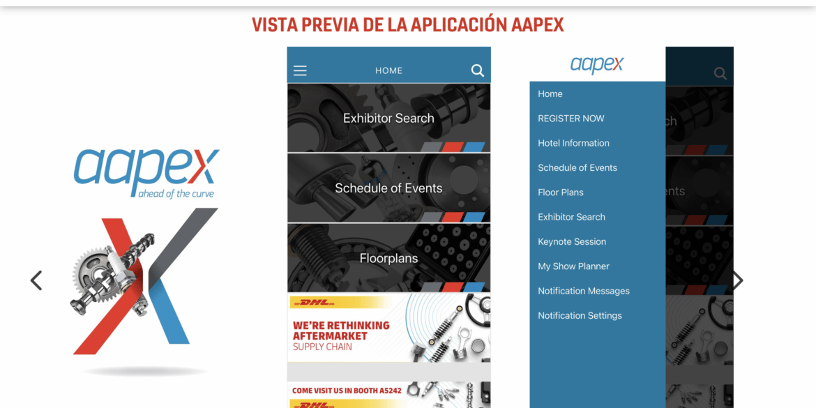 DHL Supply Chain patrocina APP de AAPEX 2023