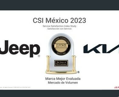 Las marcas Jeep y Kia reciben trofeo de parte de J.D. Power